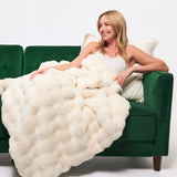 Cream Cosmic Wave throw product photograph
