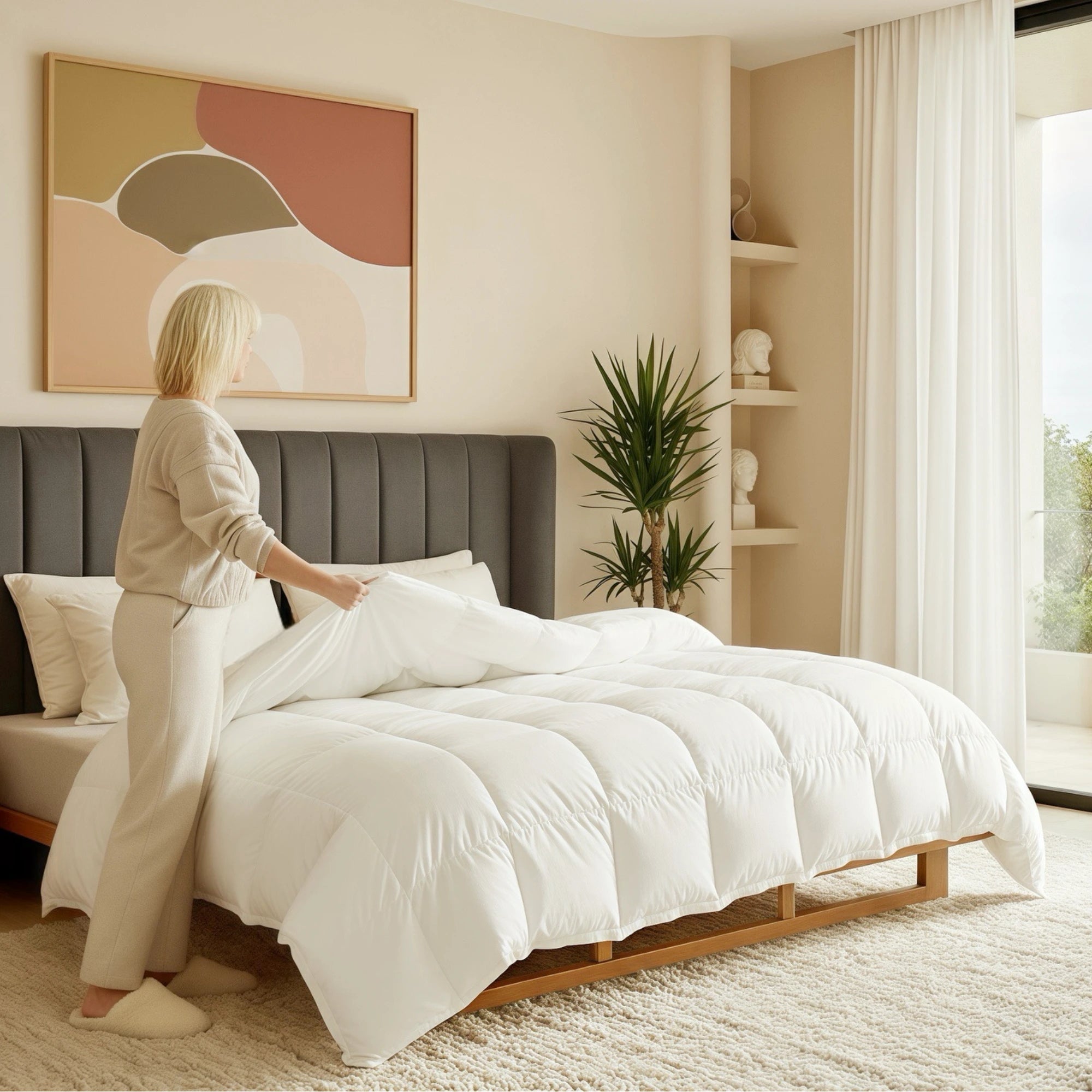 Deluxe Silk Goose Down Comforter