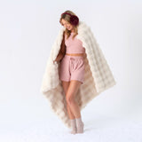 Cream Cosmic Wave throw product photograph