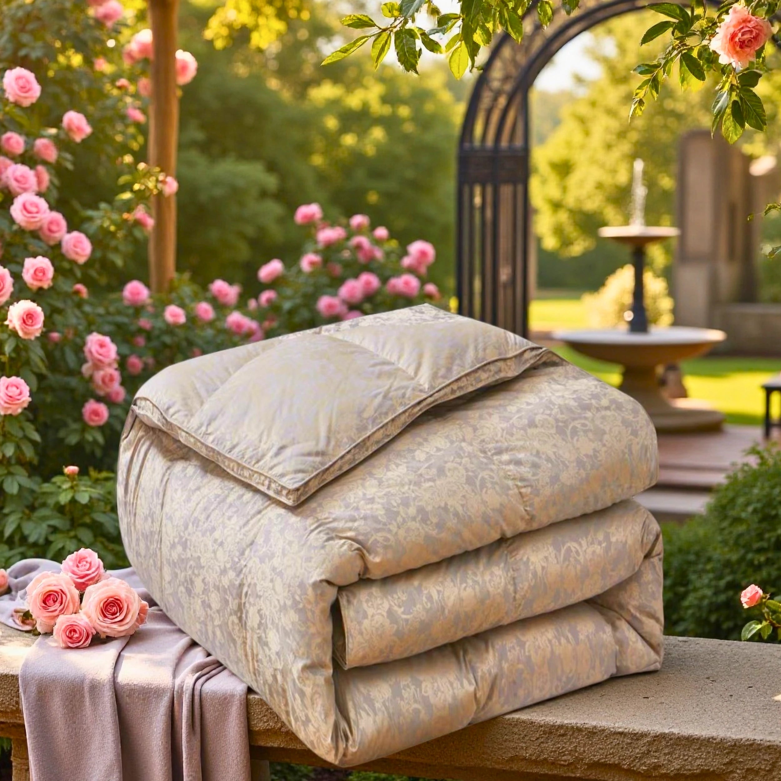 Deluxe Silk Goose Down Comforter