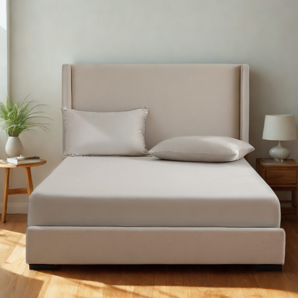 Luxecool™ Bamboo Fitted Sheet + Pillowcases - Warmy & Tummy