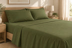 Crisp Percale Cotton Bed Sheets - Warmy & Tummy