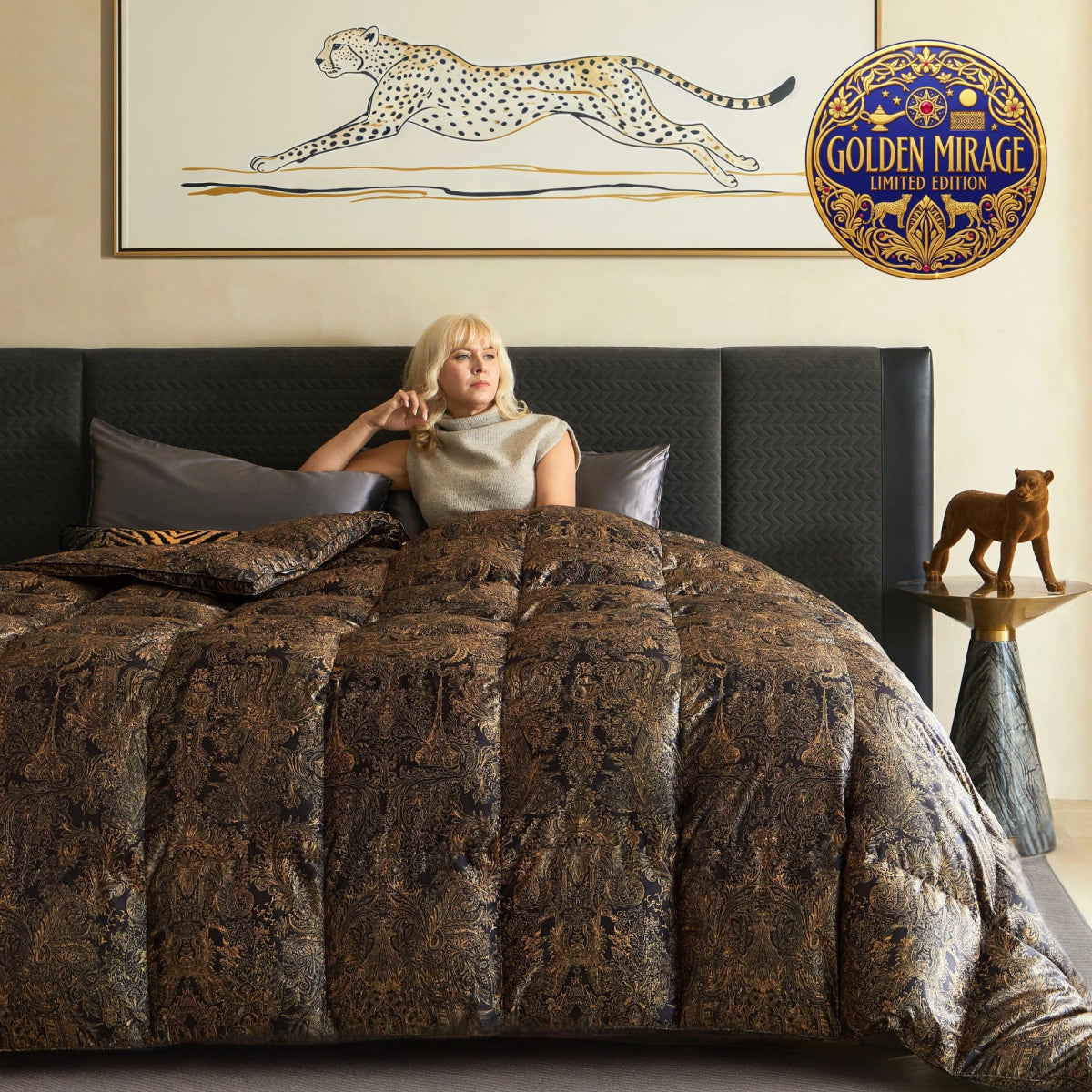 Deluxe Silk Goose Down Comforter - Warmy & Tummy