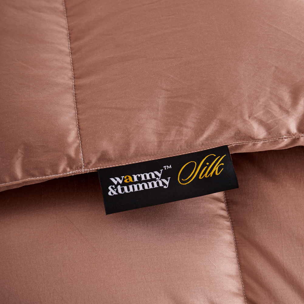 Deluxe Silk Goose Down Comforter - Warmy & Tummy