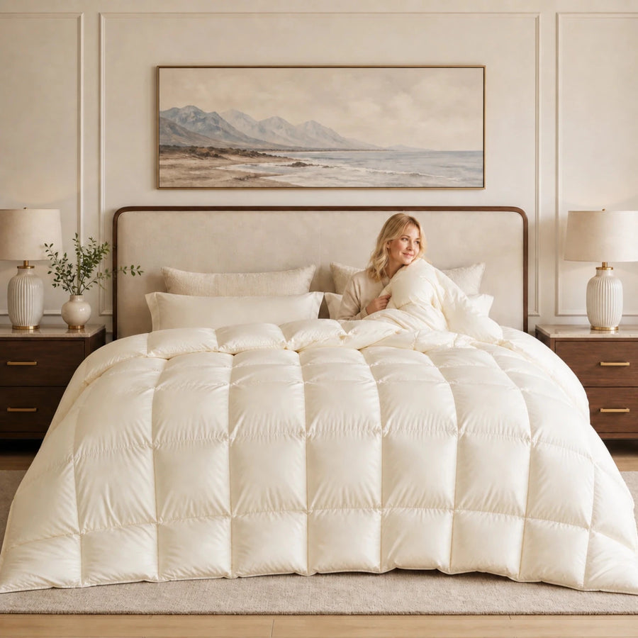 Deluxe Silk Goose Down Comforter