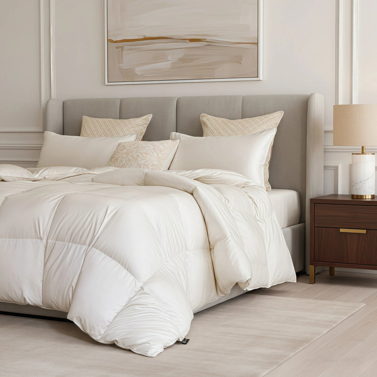 Deluxe Silk Goose Down Comforter - Warmy & Tummy