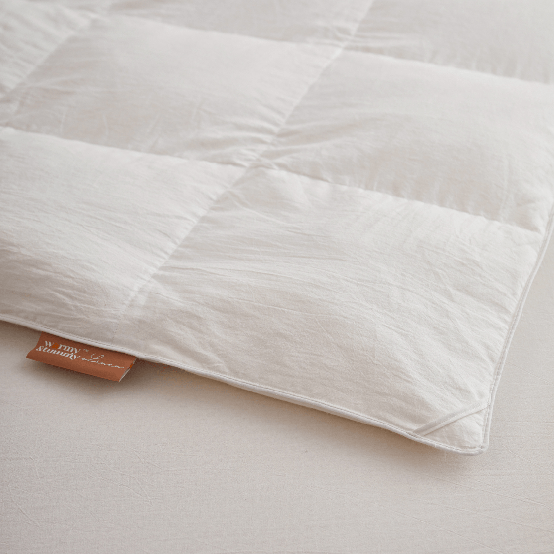 European Linen Goose Down Filled Comforter - Warmy & Tummy