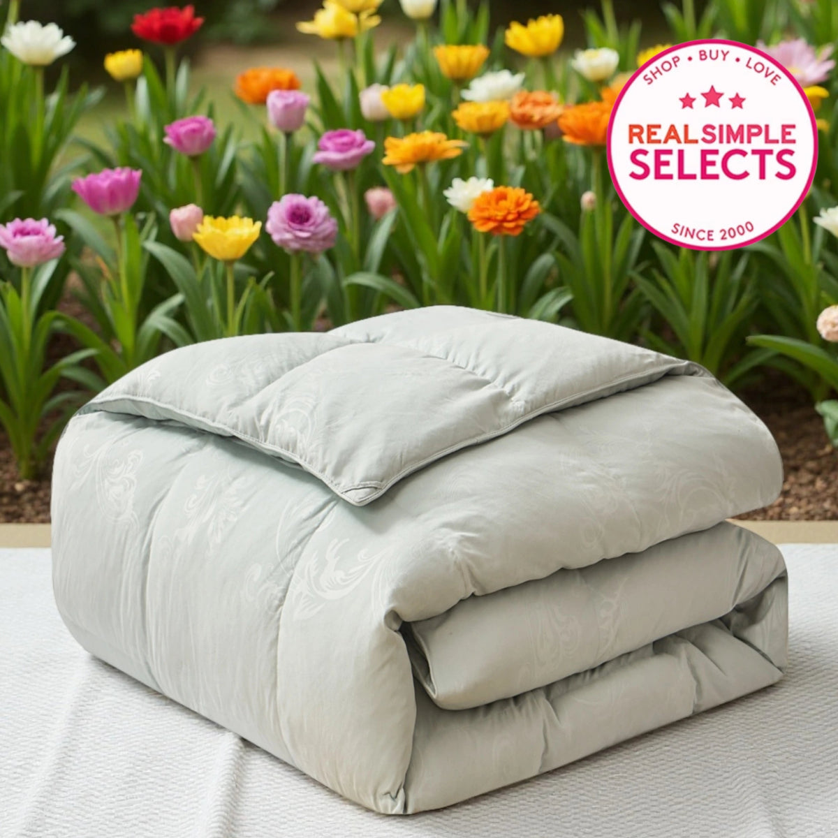 European Linen Goose Down Filled Comforter - Warmy & Tummy