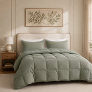 European Linen Goose Down Filled Comforter - Warmy & Tummy