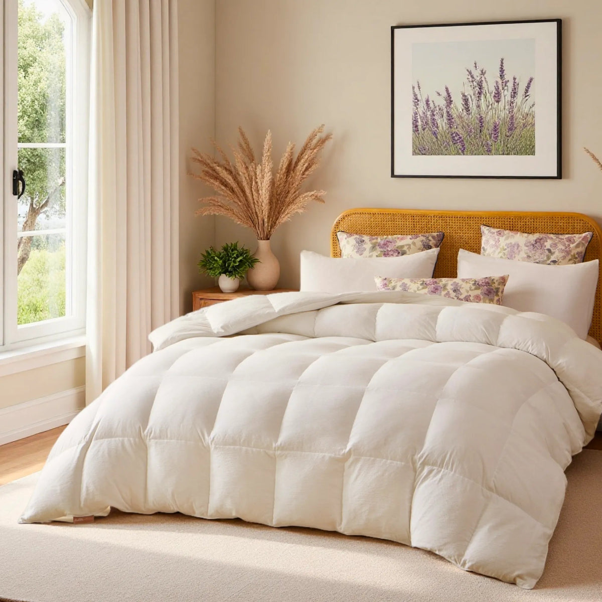 European Linen Goose Down Filled Comforter - Warmy & Tummy