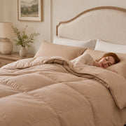 European Linen Goose Down Filled Comforter - Warmy & Tummy