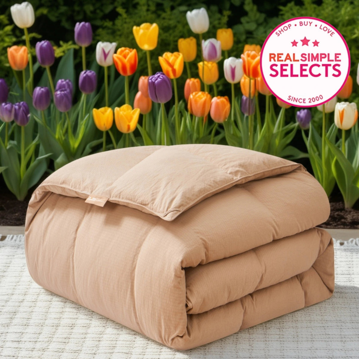 European Linen Goose Down Filled Comforter - Warmy & Tummy