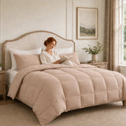 European Linen Goose Down Filled Comforter - Warmy & Tummy