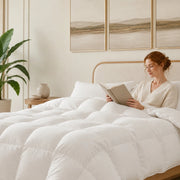 European Linen Goose Down Filled Comforter - Warmy & Tummy