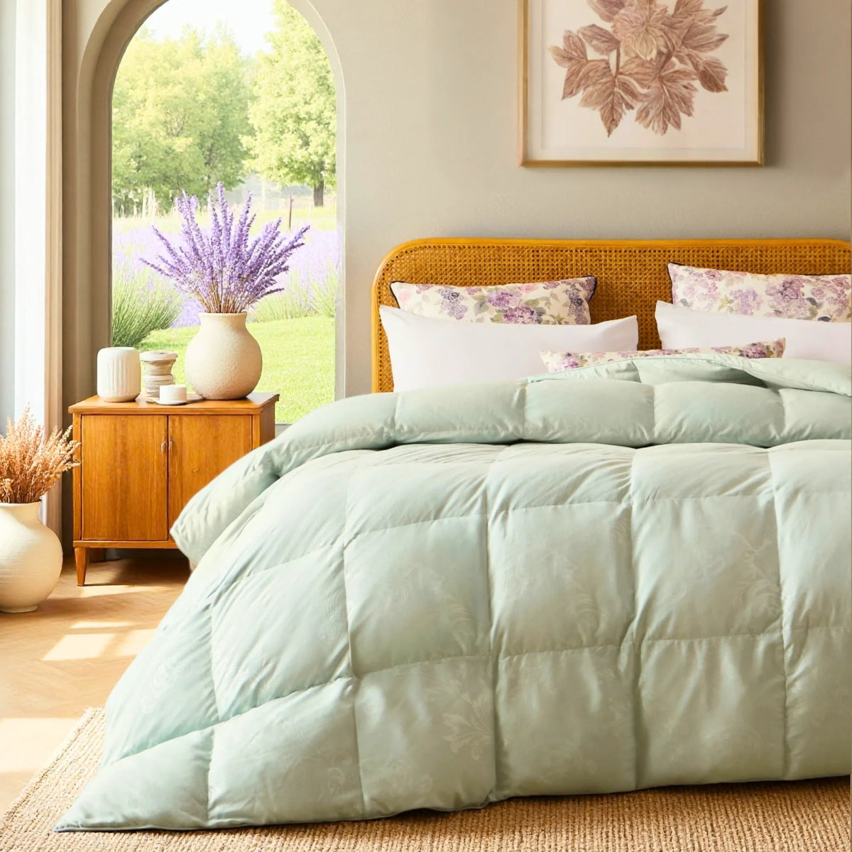 European Linen Goose Down Filled Comforter - Warmy & Tummy