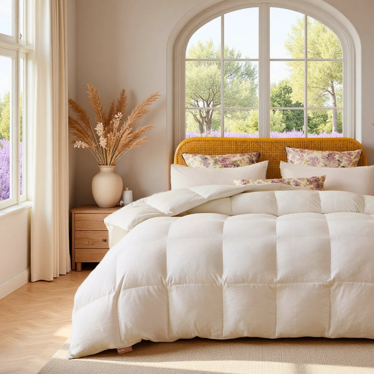 European Linen Goose Down Filled Comforter - Warmy & Tummy