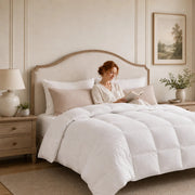 European Linen Goose Down Filled Comforter - Warmy & Tummy