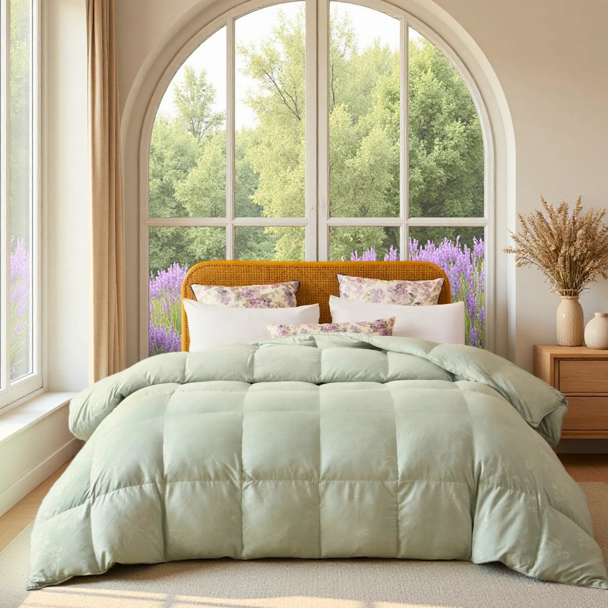 European Linen Goose Down Filled Comforter - Warmy & Tummy