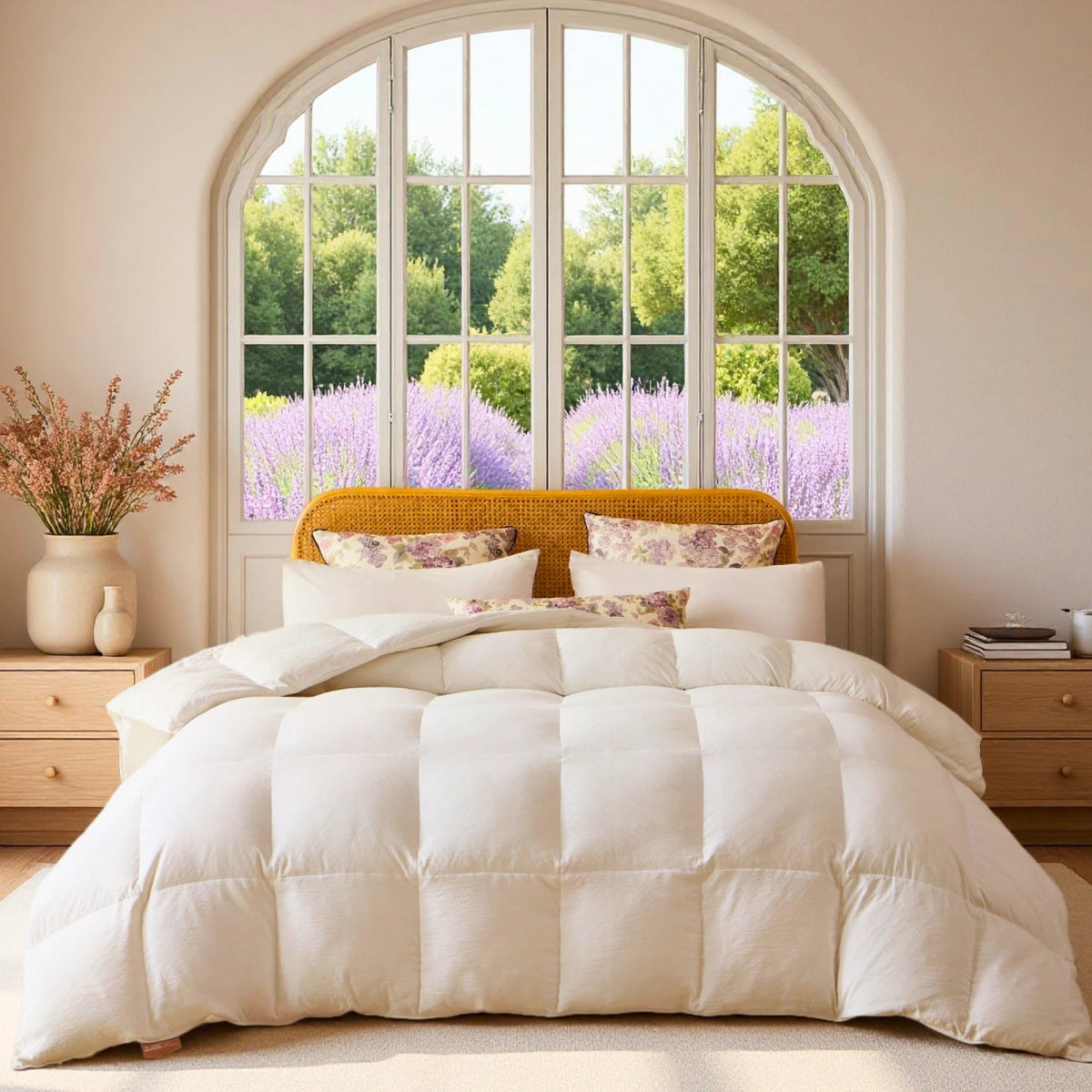 European Linen Goose Down Filled Comforter - Warmy & Tummy