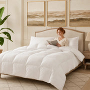 European Linen Goose Down Filled Comforter - Warmy & Tummy