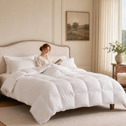 European Linen Goose Down Filled Comforter - Warmy & Tummy