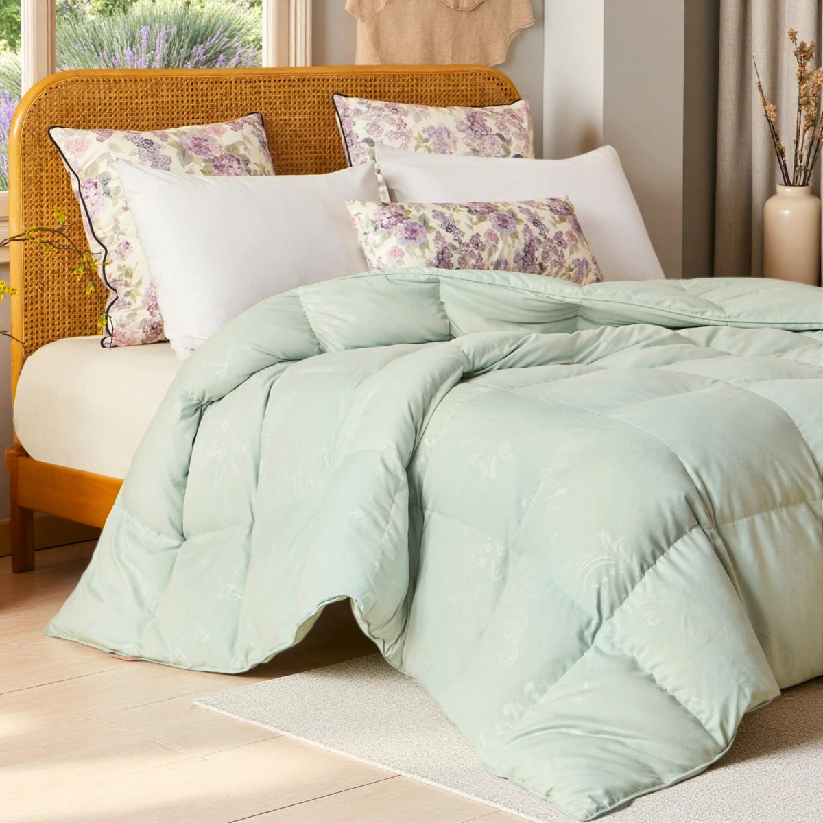 European Linen Goose Down Filled Comforter - Warmy & Tummy