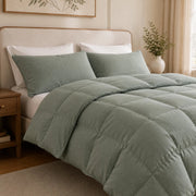 European Linen Goose Down Filled Comforter - Warmy & Tummy