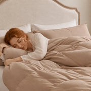 European Linen Goose Down Filled Comforter - Warmy & Tummy