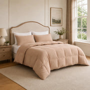 European Linen Goose Down Filled Comforter - Warmy & Tummy