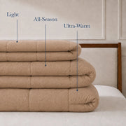 European Linen Goose Down Filled Comforter - Warmy & Tummy