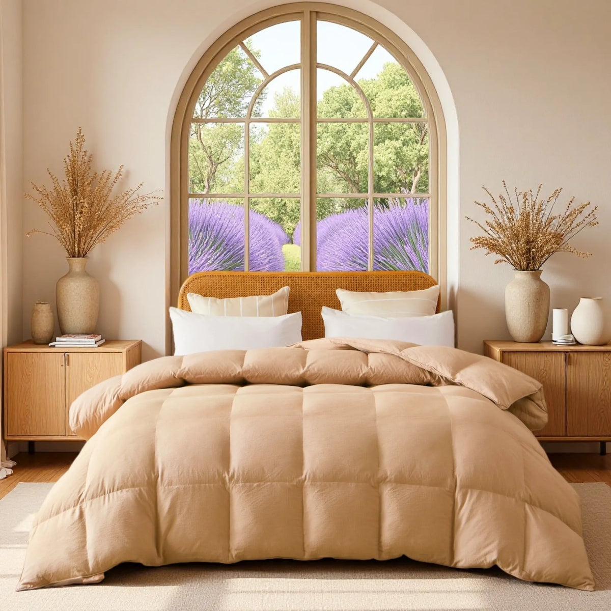 European Linen Goose Down Filled Comforter - Warmy & Tummy