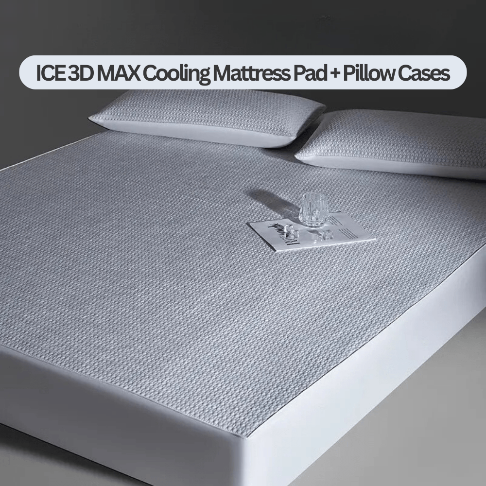 ICE 3D MAX Cooling Mattress Pad + Pillow Cases - Warmy &amp; Tummy