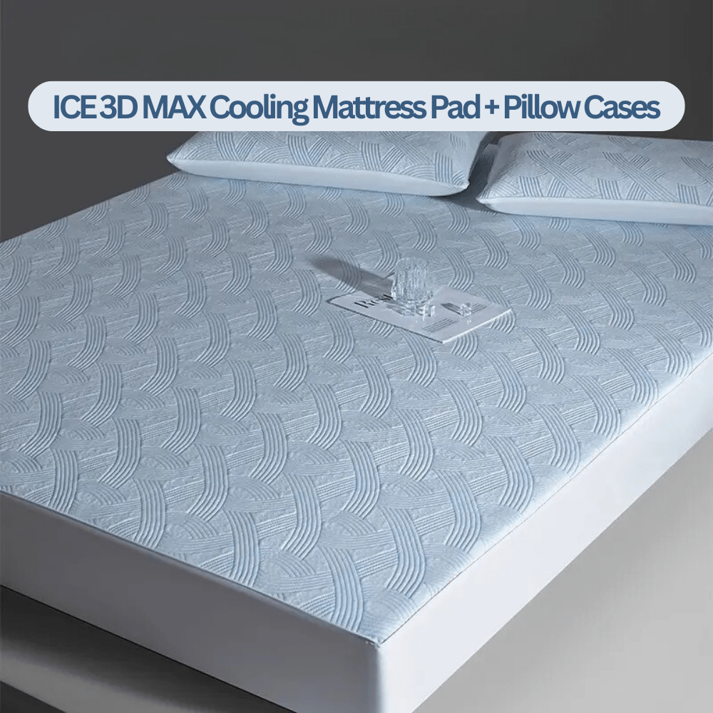 ICE 3D MAX Cooling Mattress Pad + Pillow Cases - Warmy &amp; Tummy