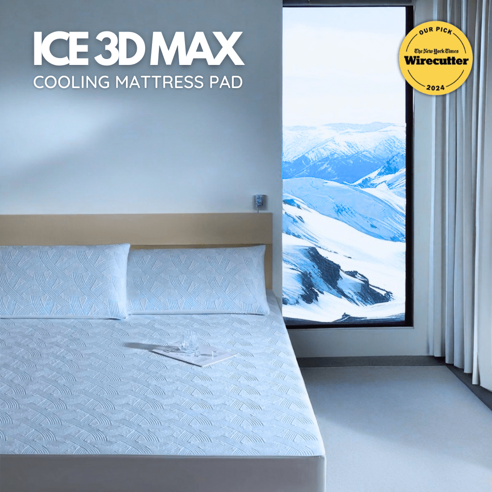 ICE 3D MAX Cooling Mattress Pad + Pillow Cases - Warmy &amp; Tummy
