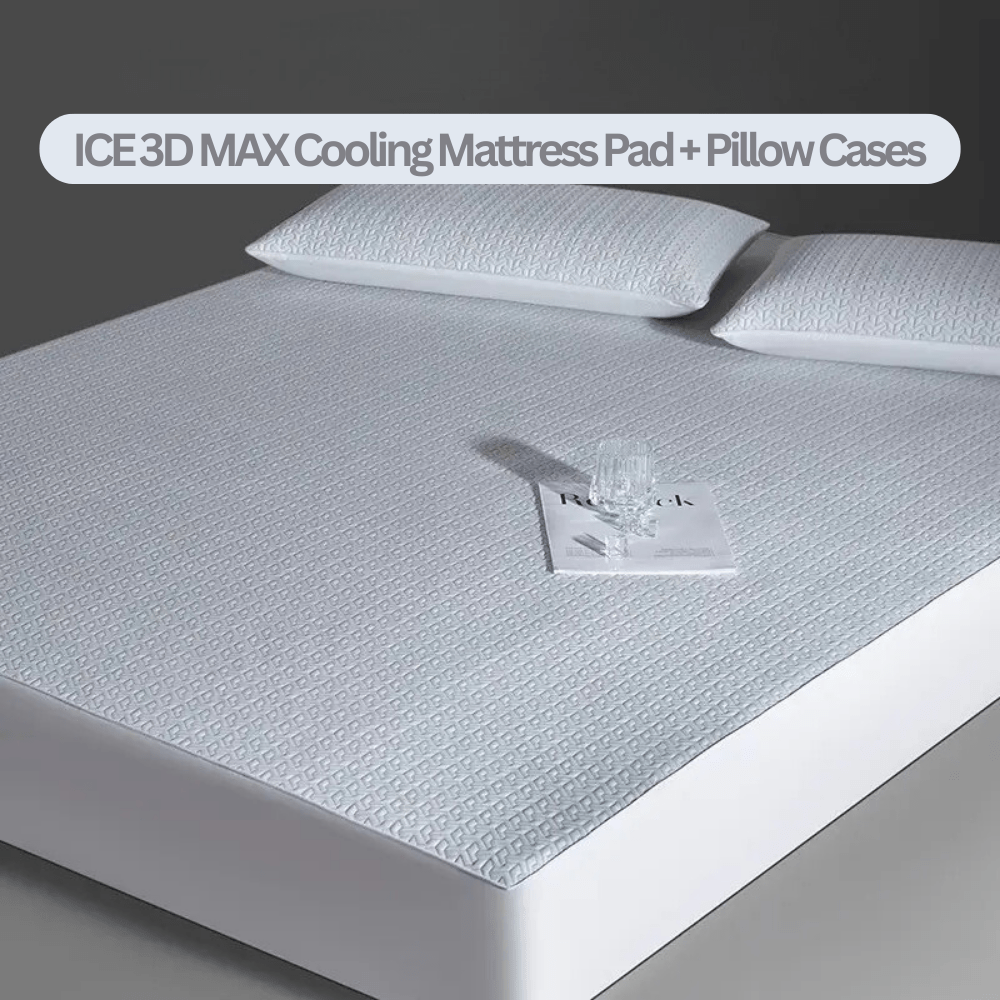 ICE 3D MAX Cooling Mattress Pad + Pillow Cases - Warmy &amp; Tummy