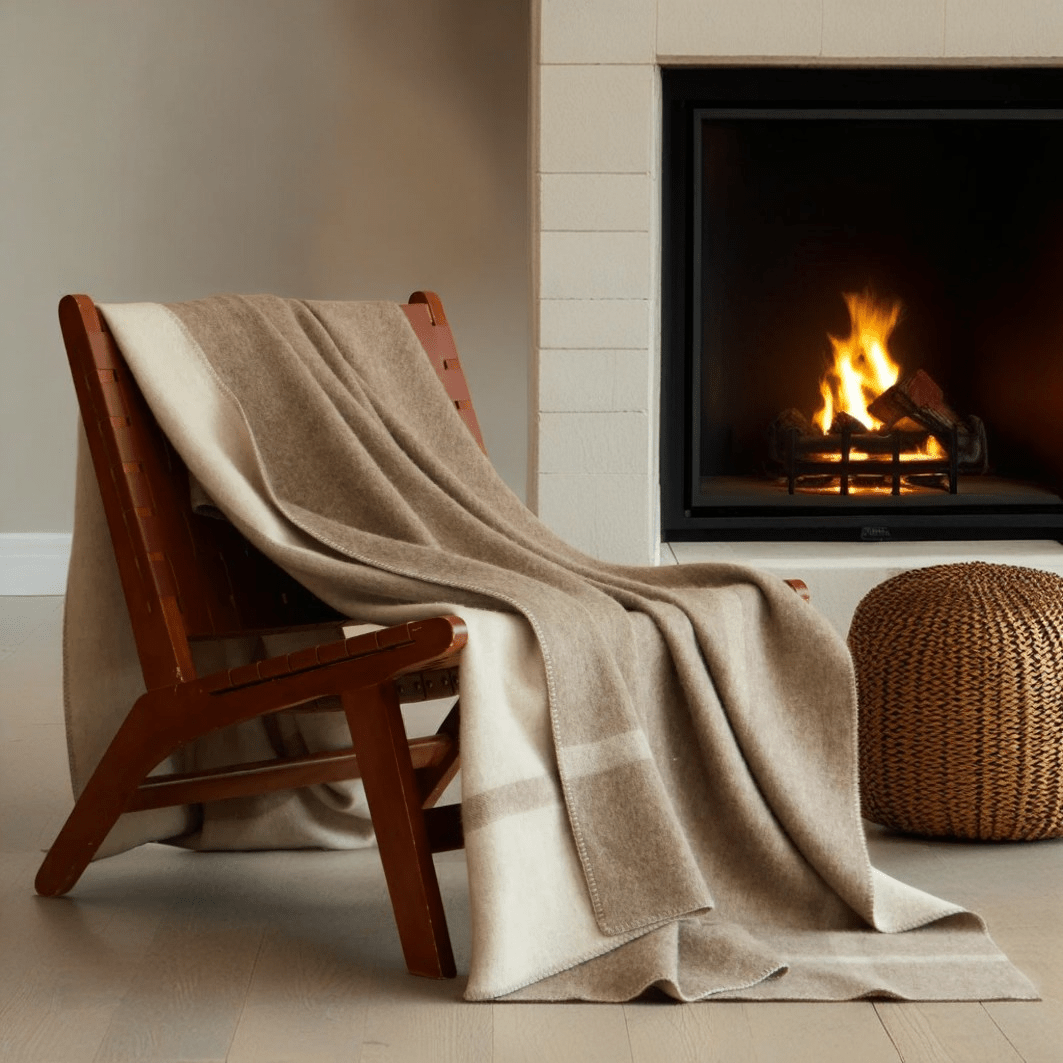 La Mérino - Doux Cashmere Merino Wool Throw Blanket - Warmy & Tummy