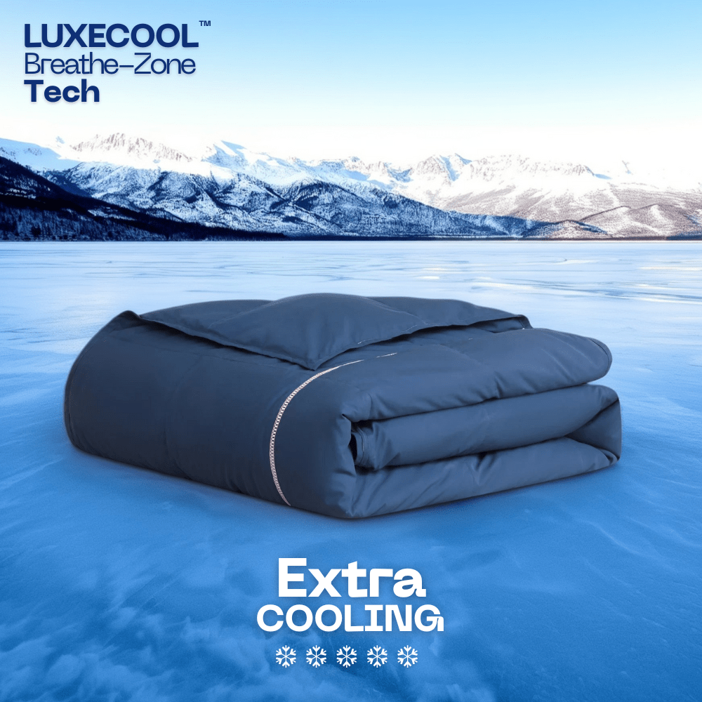 Luxecool™ Cooling Down Comforter + Breathe - Zone™ Tech - Warmy & Tummy
