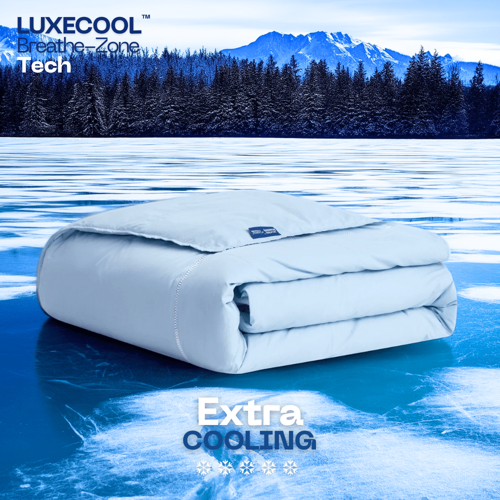 Luxecool™ Cooling Down Comforter + Breathe - Zone™ Tech - Warmy & Tummy