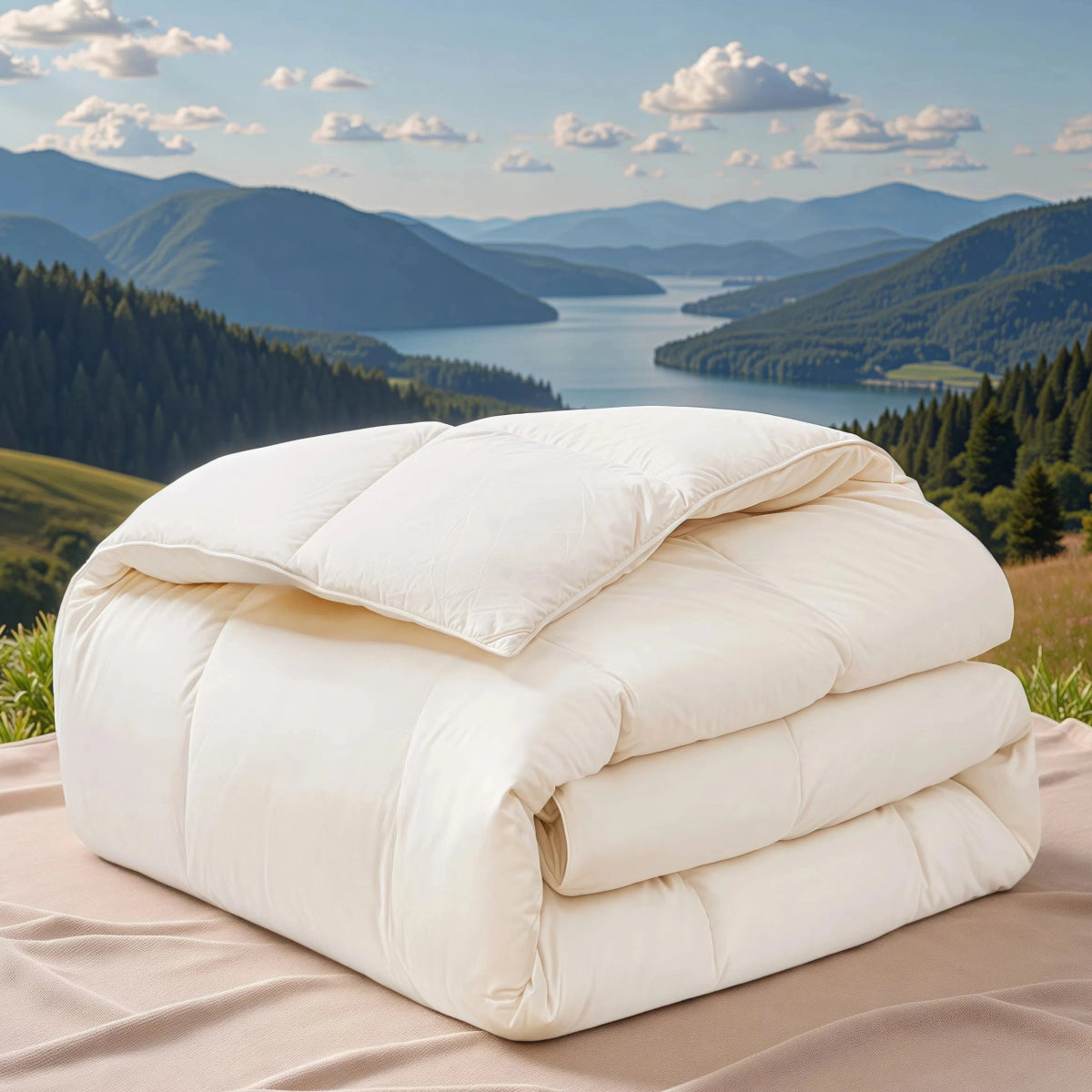 Organic Cotton Goose Down Comforter - Warmy & Tummy