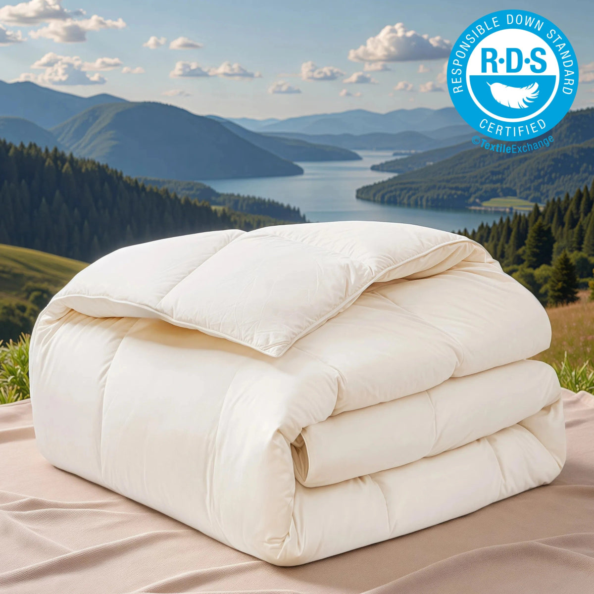 Organic Cotton Goose Down Comforter - Warmy & Tummy