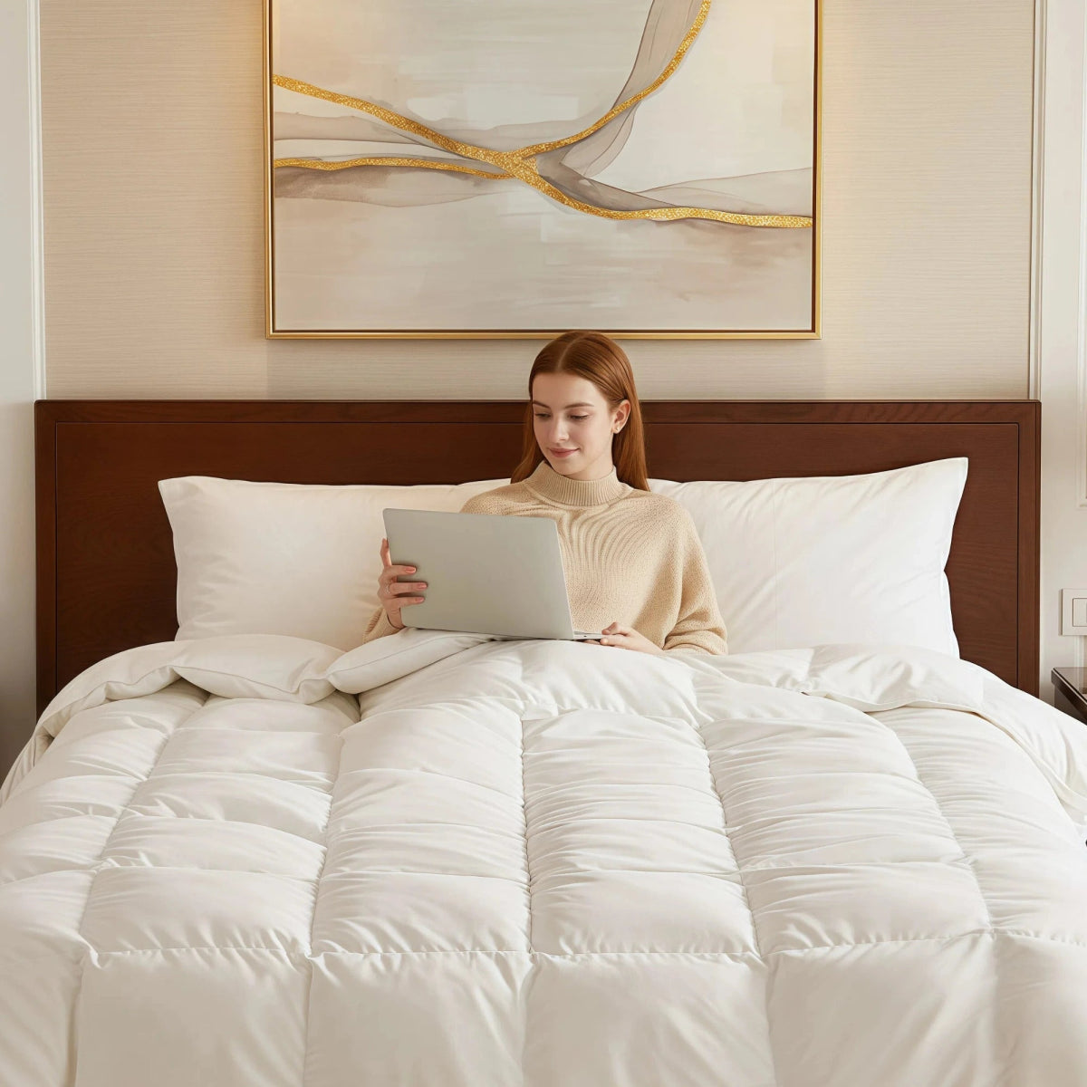 Organic Cotton Goose Down Comforter - Warmy & Tummy