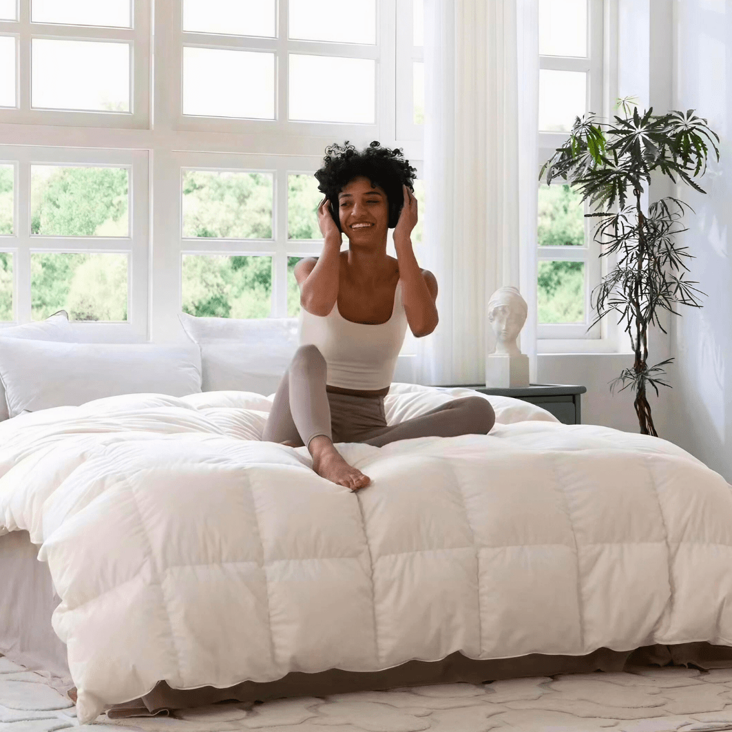 Organic Cotton Goose Down Comforter - Warmy & Tummy