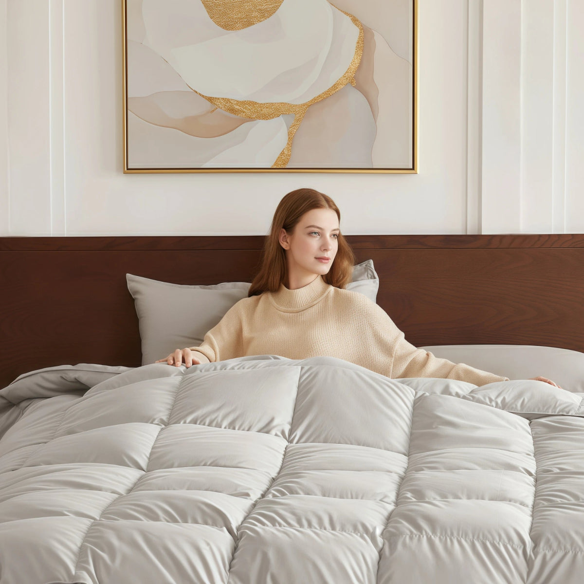 Organic Cotton Goose Down Comforter - Warmy & Tummy