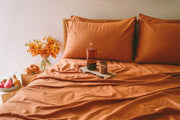 Sateen Organic Cotton Sheet Set + Pillowcases - Warmy & Tummy