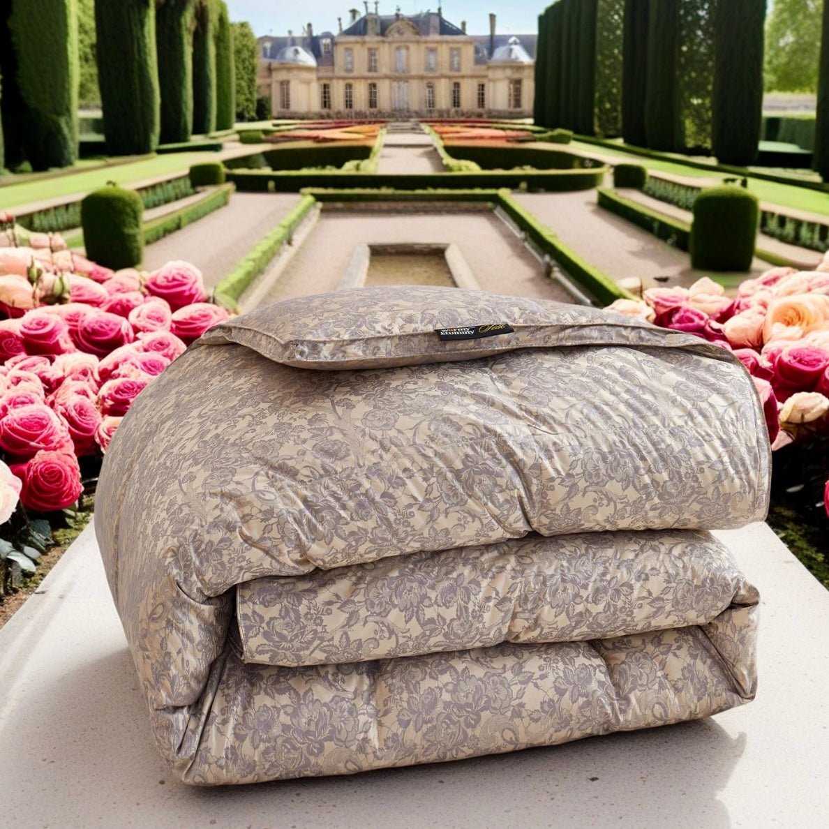 Silk Goose Down Comforter (Rosé Garden Edition) - Warmy & Tummy
