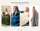 Cosmic Wave in Dark Green, Blue, Cream and Light Gray