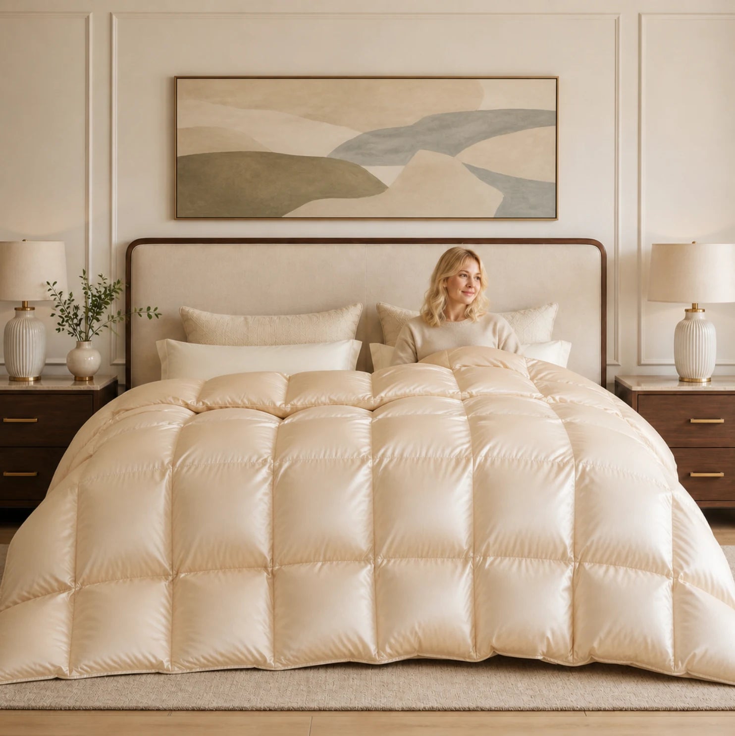 Deluxe Silk Goose Down Comforter