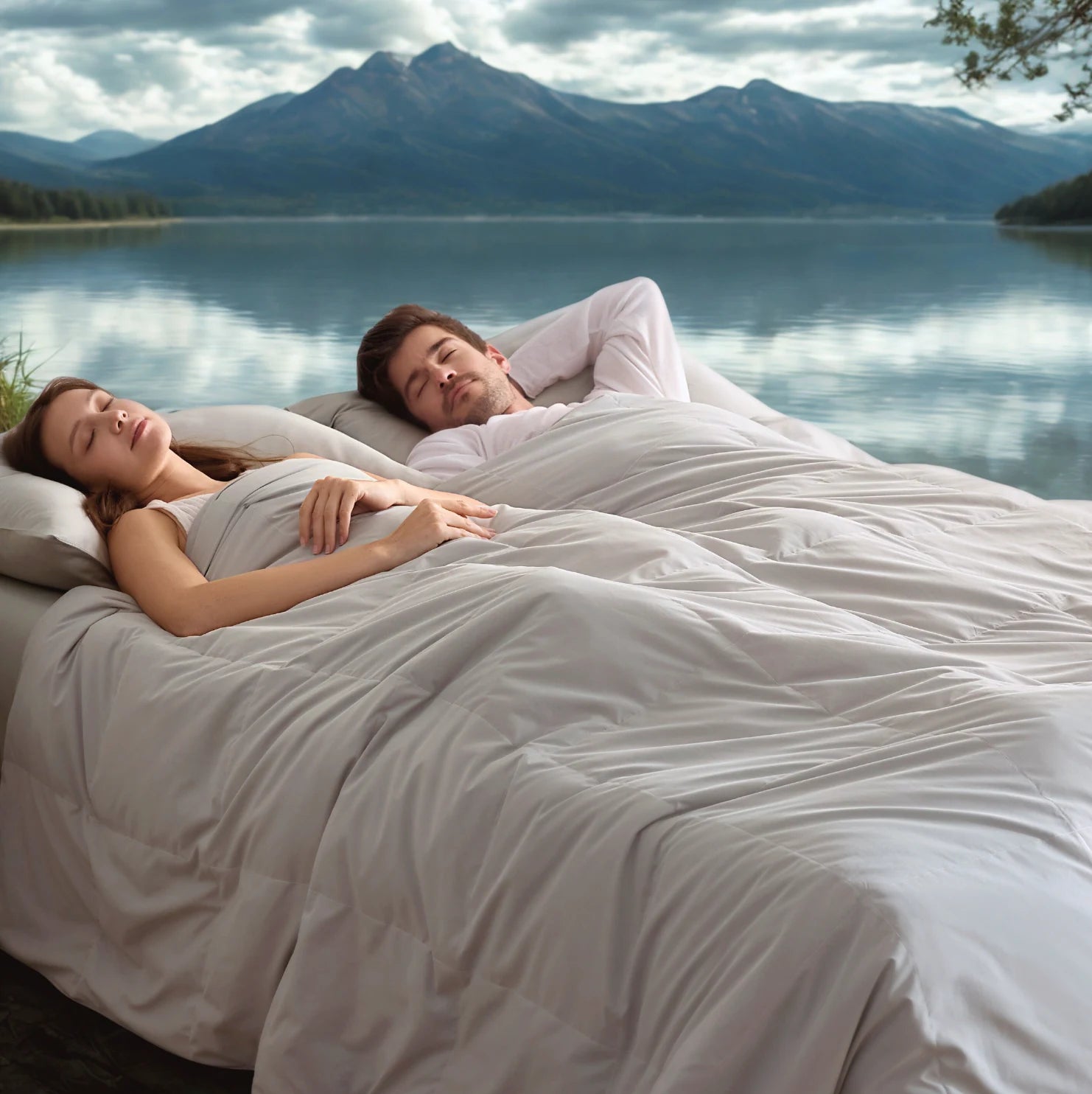 Summer-Breeze down comforter in Ultra-light natural shell